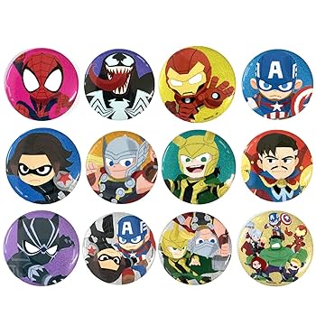 缶バッジ デフォルメ ランダム マーベル MARVEL セット Disney Lifestyle Collection MARVEL マーベル 缶バッジBOX